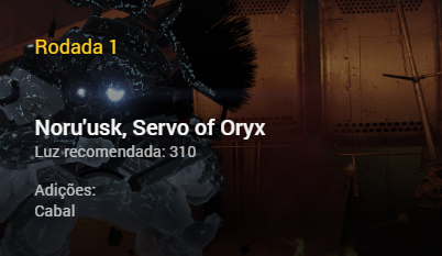 Noru'usk, Servo de Oryx