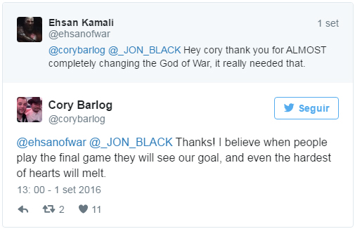 Cory Barlog Twittre