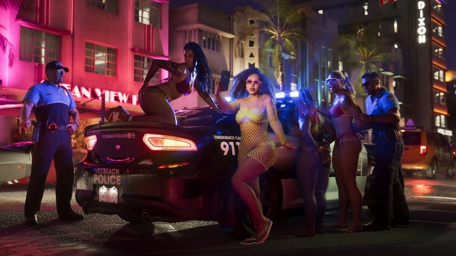 Rua de Vice City em Grand Theft Auto VI